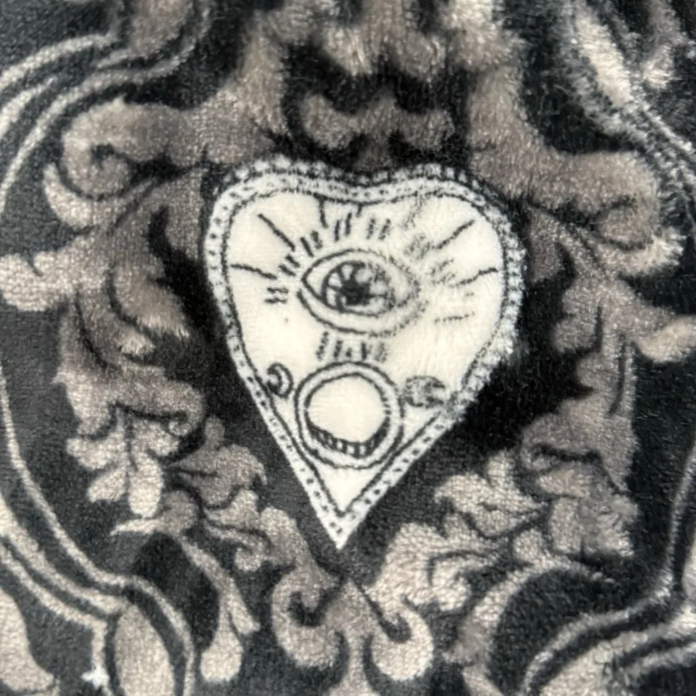 Halloween Gothic Celestial Occult Print Plush Throw Blanket 50x70 Mystic Ouija